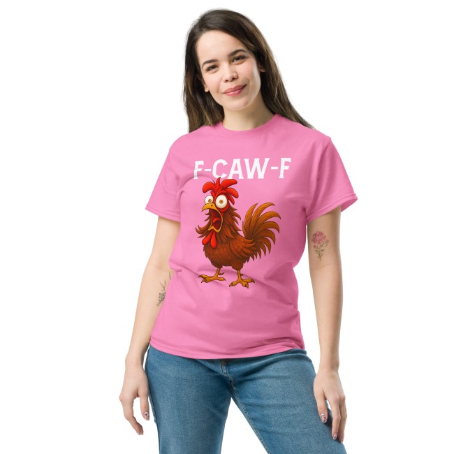 T-shirt humoristique “F-CAW-F” – Le coq le plus fou du poulailler ! (2)