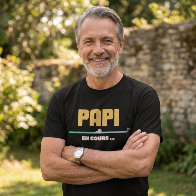 T-shirt Humour Papi En Cours..~2