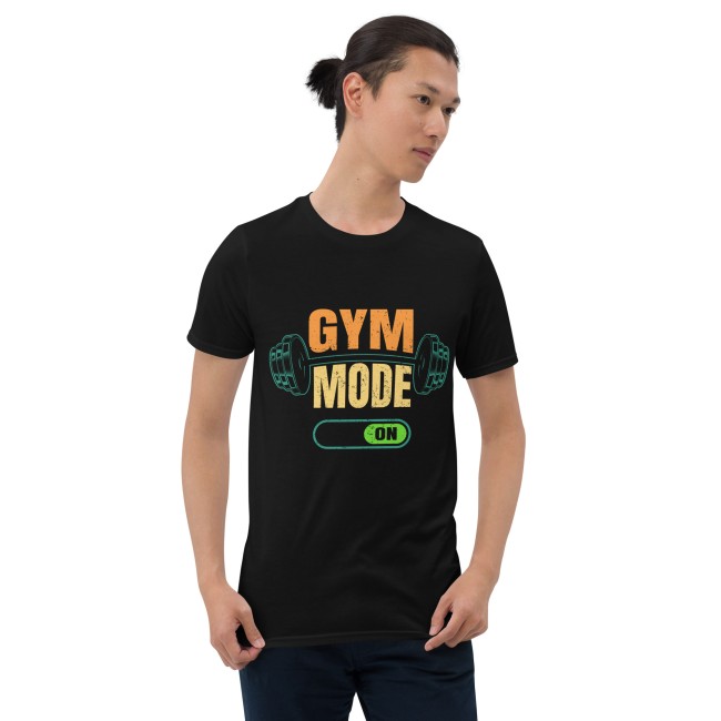 T-shirt Musculation GYM MODE ON - Design Motivation Fitness - Coton Premium Softstyle (3)