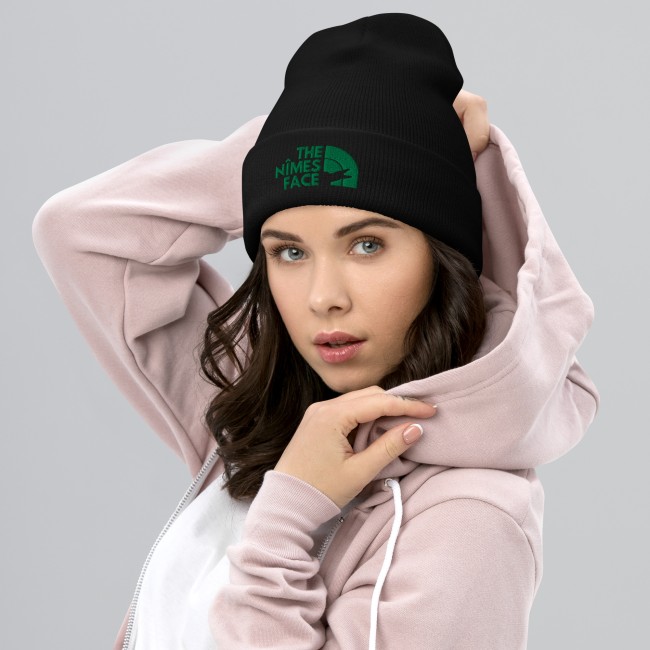 Bonnet Brodé The Nîmes Face Bonnet Noir & Vert - DConcept (2)