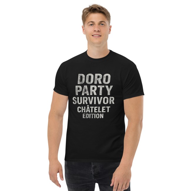 T-shirt Doro Party Survivor (typographie vintage), Châtelet Edition. Édition Limitée 2025 (1)