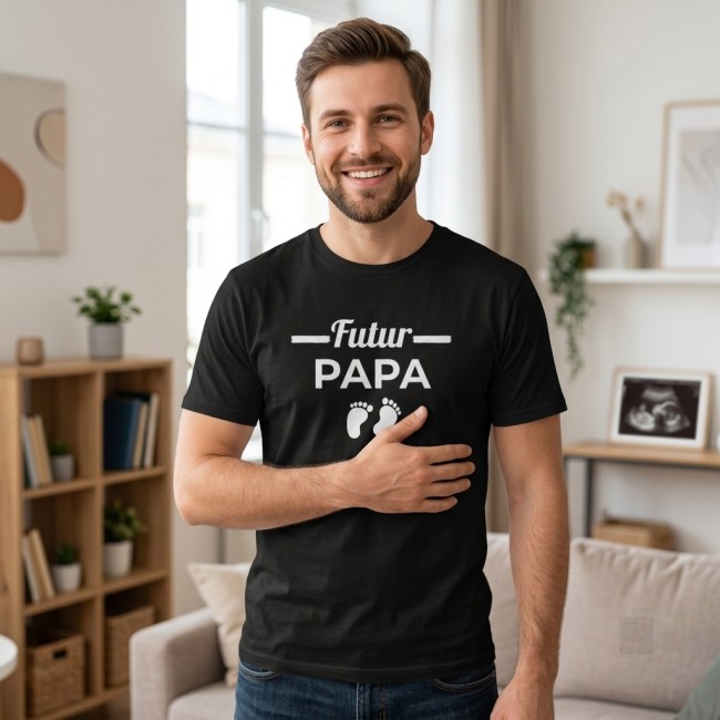T-shirt Homme Futur Papa – Cadeau Annonce Grossesse Original.1