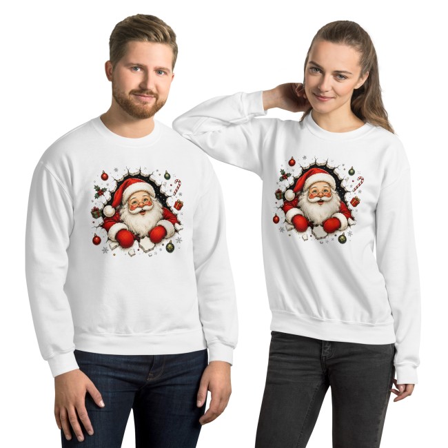 Sweatshirt Noel Humour — Pere Noel Coince (RectoVerso) (3)