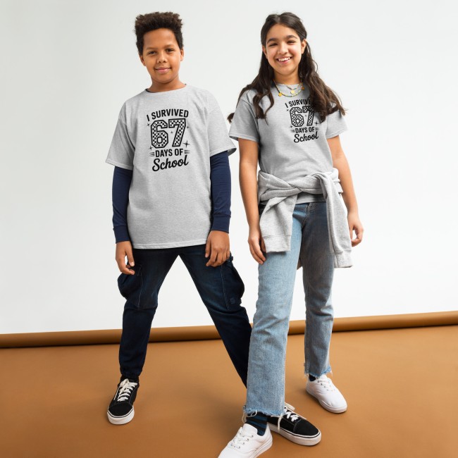 T‑shirt enfant “I Survived 67 Days of School” – drôle pour écolier (3)