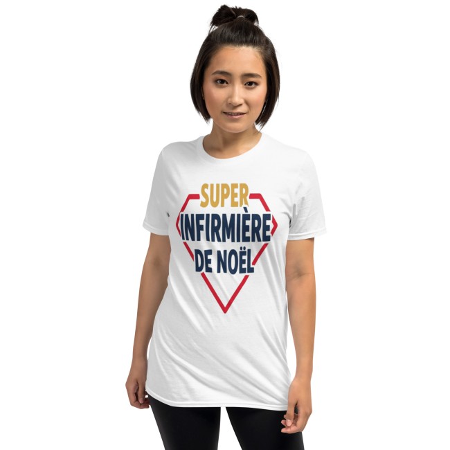 Tee-shirt Noël Personnalisé Famille. Super Infirmière de Noël (2)