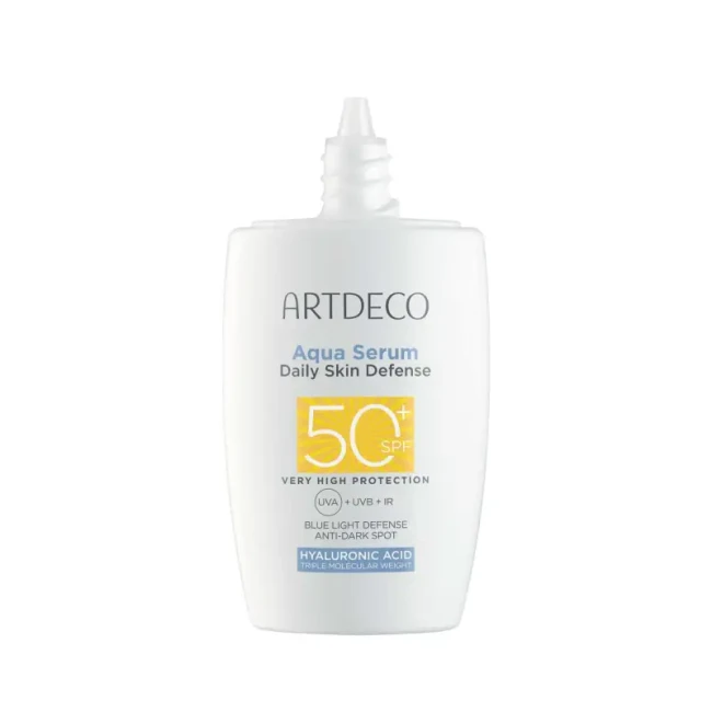 Aqua Serum Daily Skin Defense SPF50+ - Fluide solaire ultra-léger avec SPF50+ et effet nourrissant - Artdeco-capbeaute8