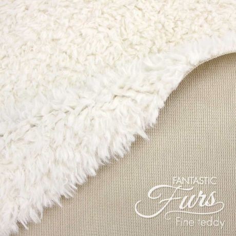 Tissu Kullaloo peluche fantastic 10 mm 75 x 100 cm ivoire 62400