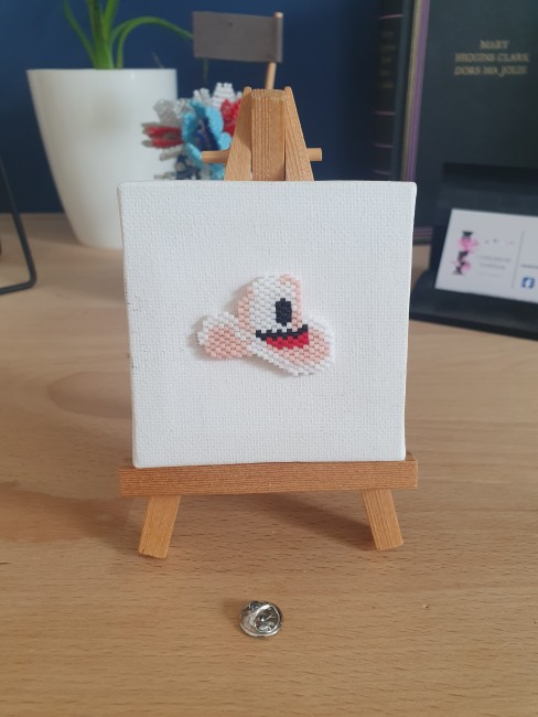 Pin's chapeau de cowboy tissage perles miyuki