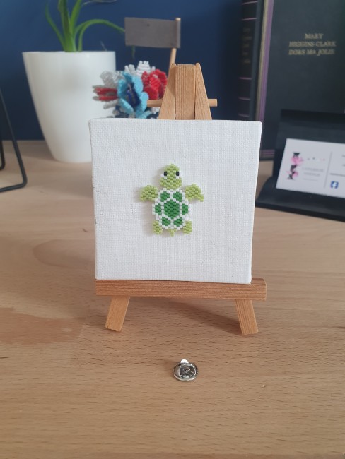Pin's tortue tissage perles miyuki
