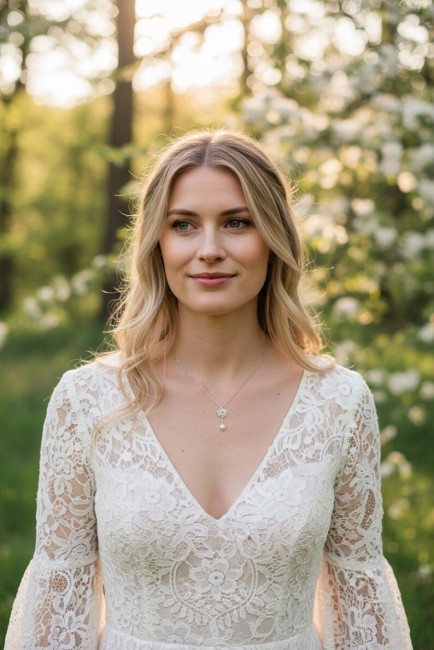 Collier de fleur - collier de mariée floral  - bijou en argent orné de perles - collier fantaisie en acier inoxydable - collier fait main