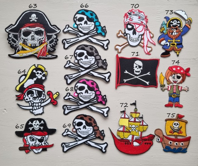ECUSSON THERMOCOLLANT PIRATE BATEAU PIRATE DRAPEAU