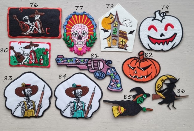 PATCH SQUELETTE MEXICAIN CITROUILLE SORCIERE