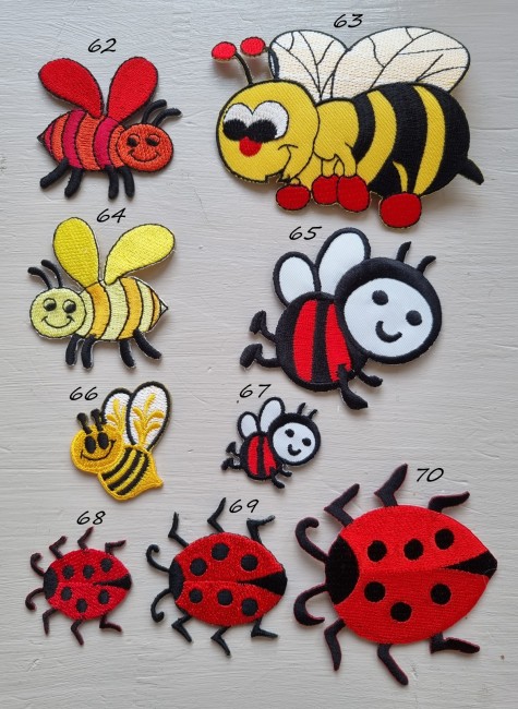 thermocollant abeille coccinelle