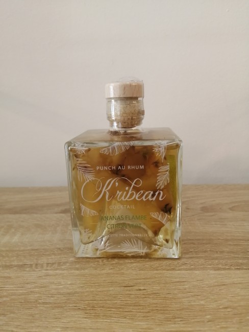 Punch au rhum ananas flambé citron vert K'ribean cocktail
