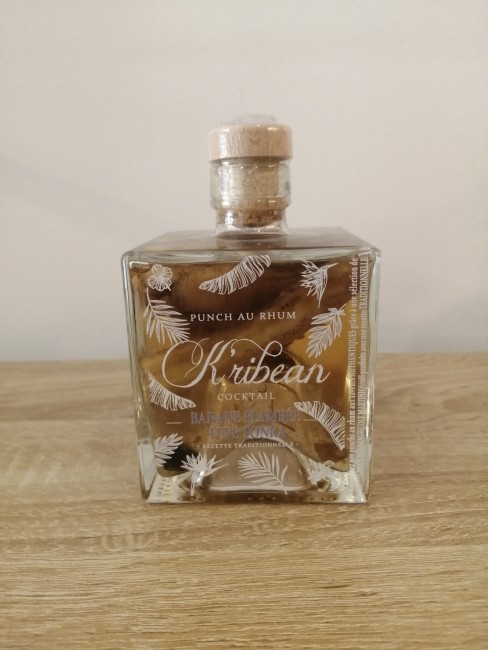 Punch au rhum banane flambée fève tonka k'ribean cocktail