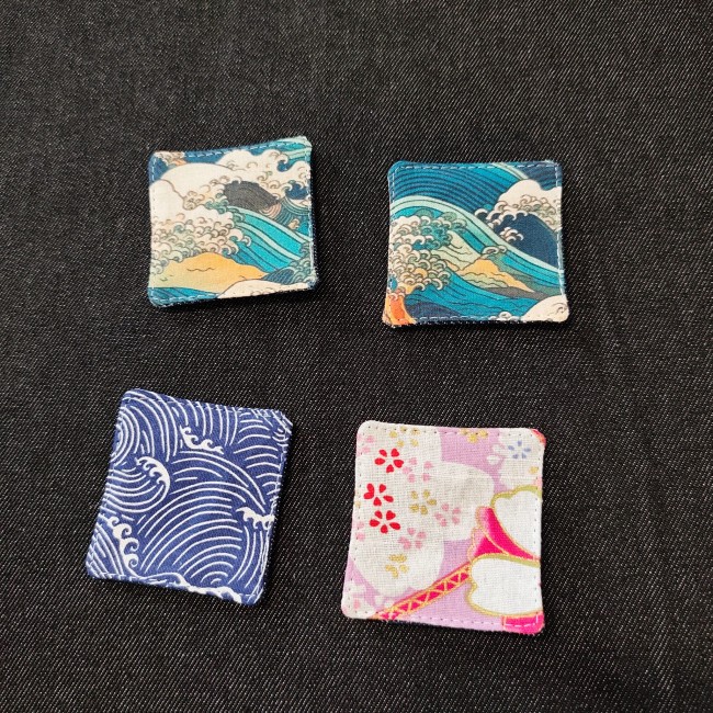 marque pages d'angle en tissu japonais