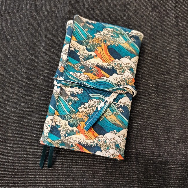 pochette en livre en tissu japonais 