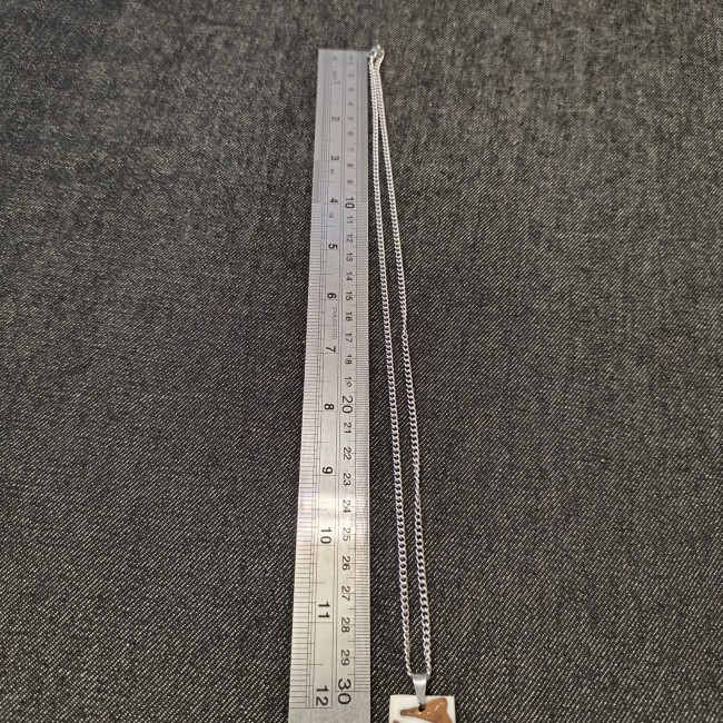 longueur de chaîne tour de cou 30 cm - acier inoxydable - règle en métal