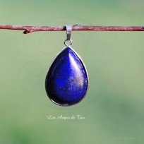 Pendentif Carré En Argent 925 Et Lapis-lazuli - Réf. P-AR-107, Neuf Avec étiquette