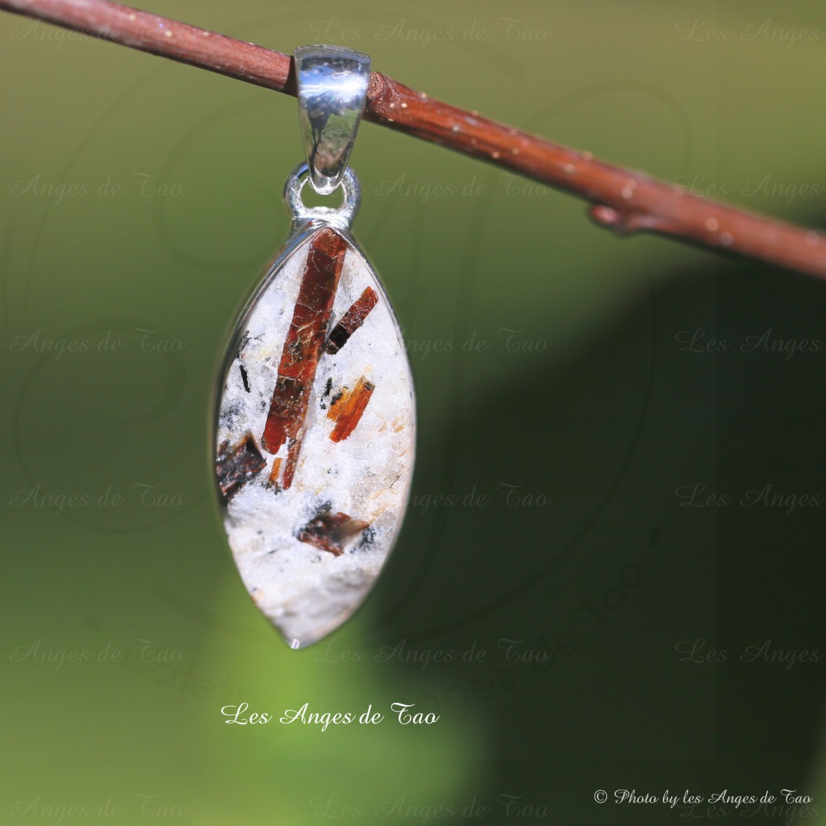 Pendentif Percé En Astrophyllite - Pierre Naturelle 2-3 Cm - Favorise Communication Spirituelle Et Croissance