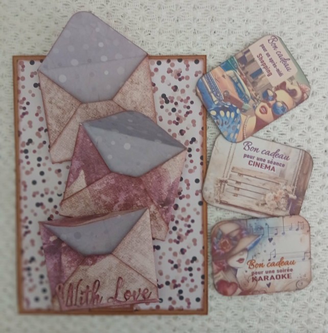 Carte Enveloppes mystères avec bons cadeaux