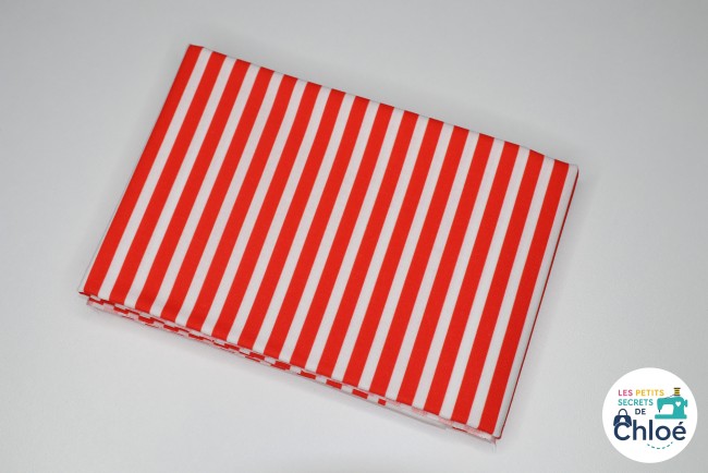 tissus rayure pour coquelico