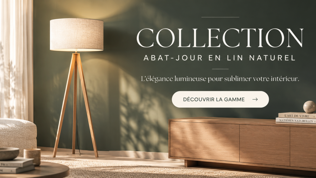 Abat-jour moderne en lin 
