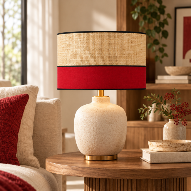 Abat-jour cylindrique AÉRO pour pied de lampe