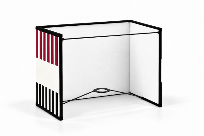 Applique RIVAGE bordeaux – vue de dos | KAUZE LUMINAIRES Vue de dos de l’applique murale RIVAGE bordeaux, intérieur blanc, carcasse noire et bague E27