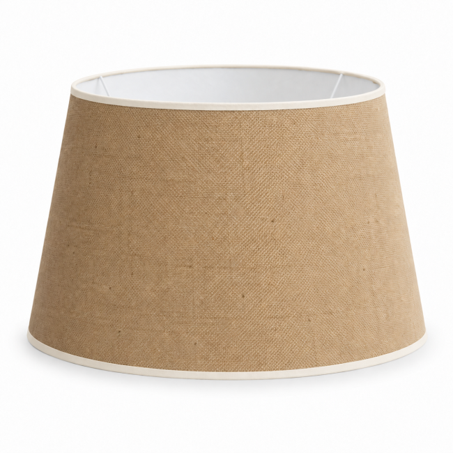 Abat-jour conique beige pour lampe à poser