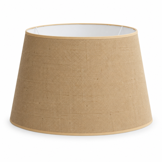 Abat-jour artisanal en jute beige KAUZE LUMINAIRES