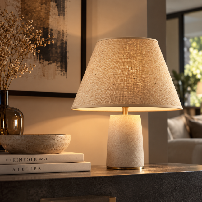 Abat-jour sur mesure en jute naturel KAUZE LUMINAIRE