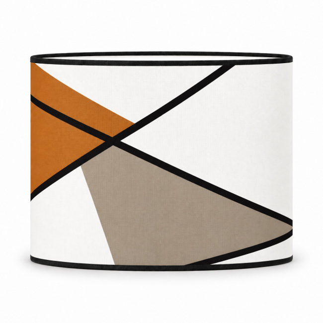 Abat-jour déco taupe et orange