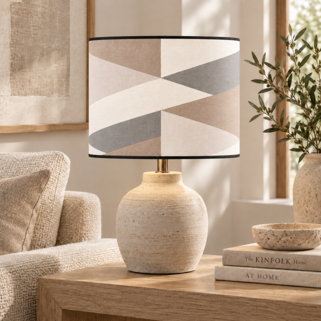 Abat-jour design multicolore pour lampe à poser ou lampadaire fabrication française