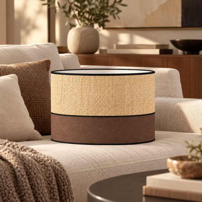 Abat-jour cylindrique MOKA pour pied de lampe