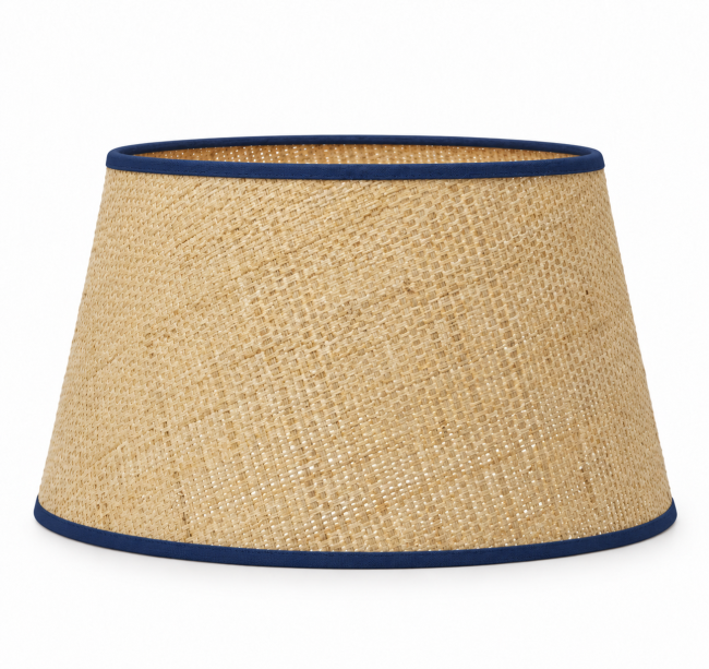 Abat-jour déco ZOLA en raphia beige forme tambour