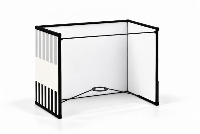 Applique RIVAGE gris – vue de dos | KAUZE LUMINAIRES Vue de dos de l’applique murale RIVAGE gris, intérieur blanc, carcasse noire et bague E27