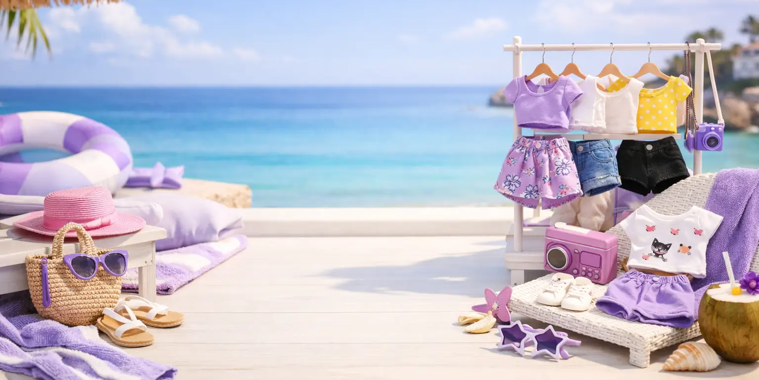 Ensembles été faits main pour poupée mannequin 29 cm type Barbie