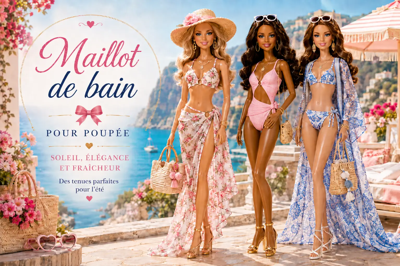 Maillots de bain faits main pour poupée mannequin 29 cm type Barbie