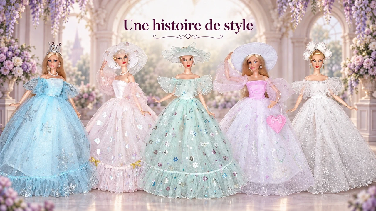 robe de princesse pour poupée barbie
