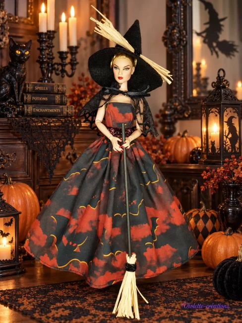 déguisement halloween pour poupée barbie,Barbie fashionistas, barbie silkstone N°2 déguisement halloween pour poupée barbie,Barbie fashionistas, barbie silkstone N°2