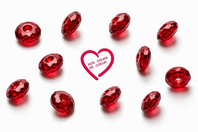 rondelle rouge rubis V8