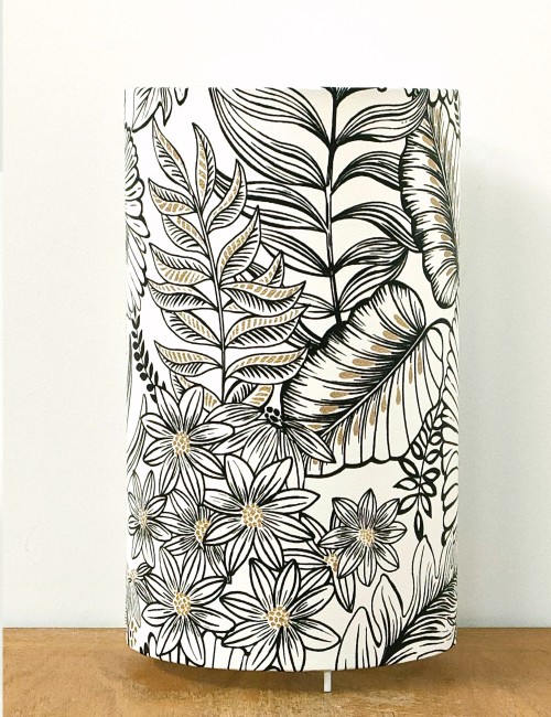 lampe noir et blanc or