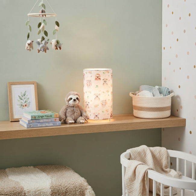 lampe animaux fleuris