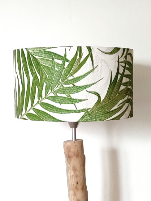 feuilles exotiques vert palmier (2) Abat-Jour motifs feuilles exotiques vertes