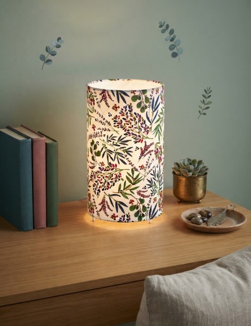 lampe feuillage fleuri
