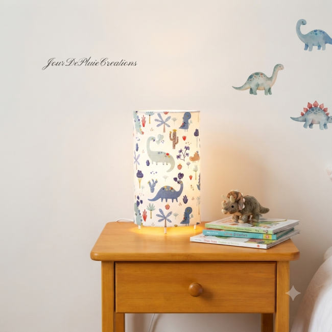 lampe dinosaures bleu