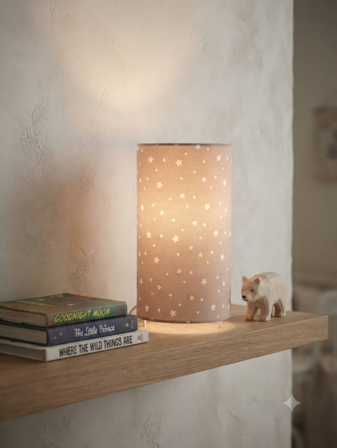 lampe rose nude étoiles