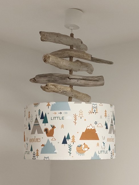 lustre bois flotté tipis