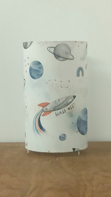 lampe tube motifs Fusées, planètes, arc-en ciel, constellations -...